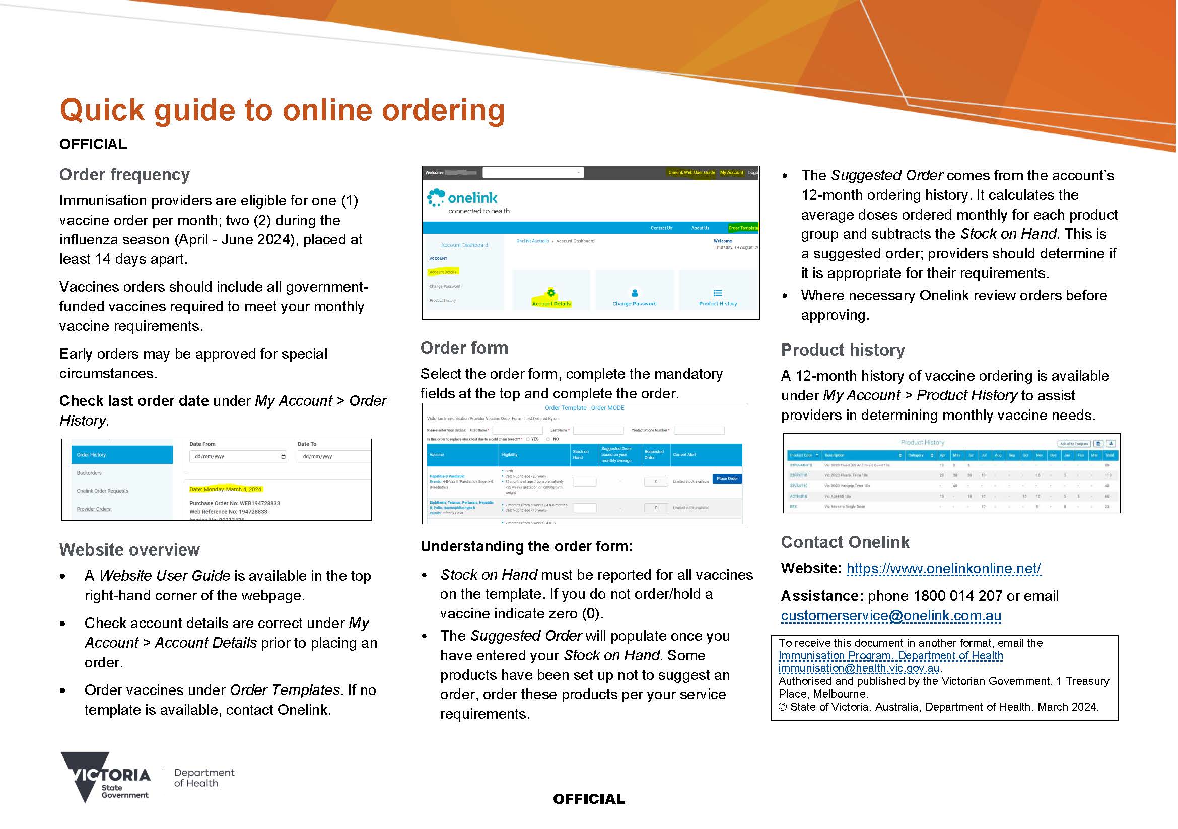 Onelink online ordering - Quick guide to placing an order on online March 2024.jpg