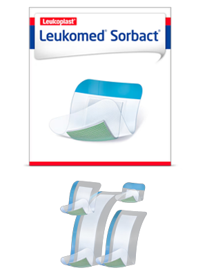 Leukomed Sorbact Surgical Sterile Dressing 8x10cm, Box/20