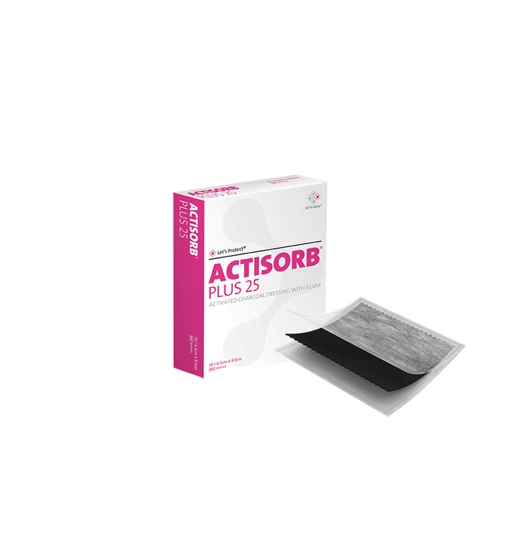 Actisorb Plus 25 6.5cm x 9.5cm Box/10