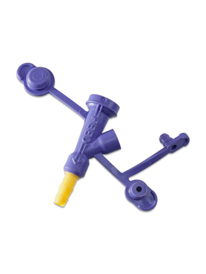 Kangaroo Y Port P.E.G. Adapter Non Sterile Yellow 6.7mm