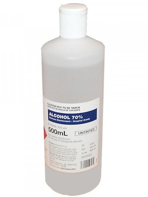 Alcohol 70% Untinted 500ml Pfizer