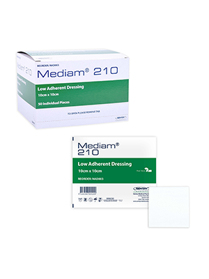 MediamĀ® 210 Low-Adherent Dressing, Sterile 10x10cm - Box/50
